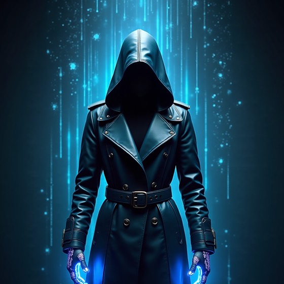 Blue Circuit — glowing electric blue circuits